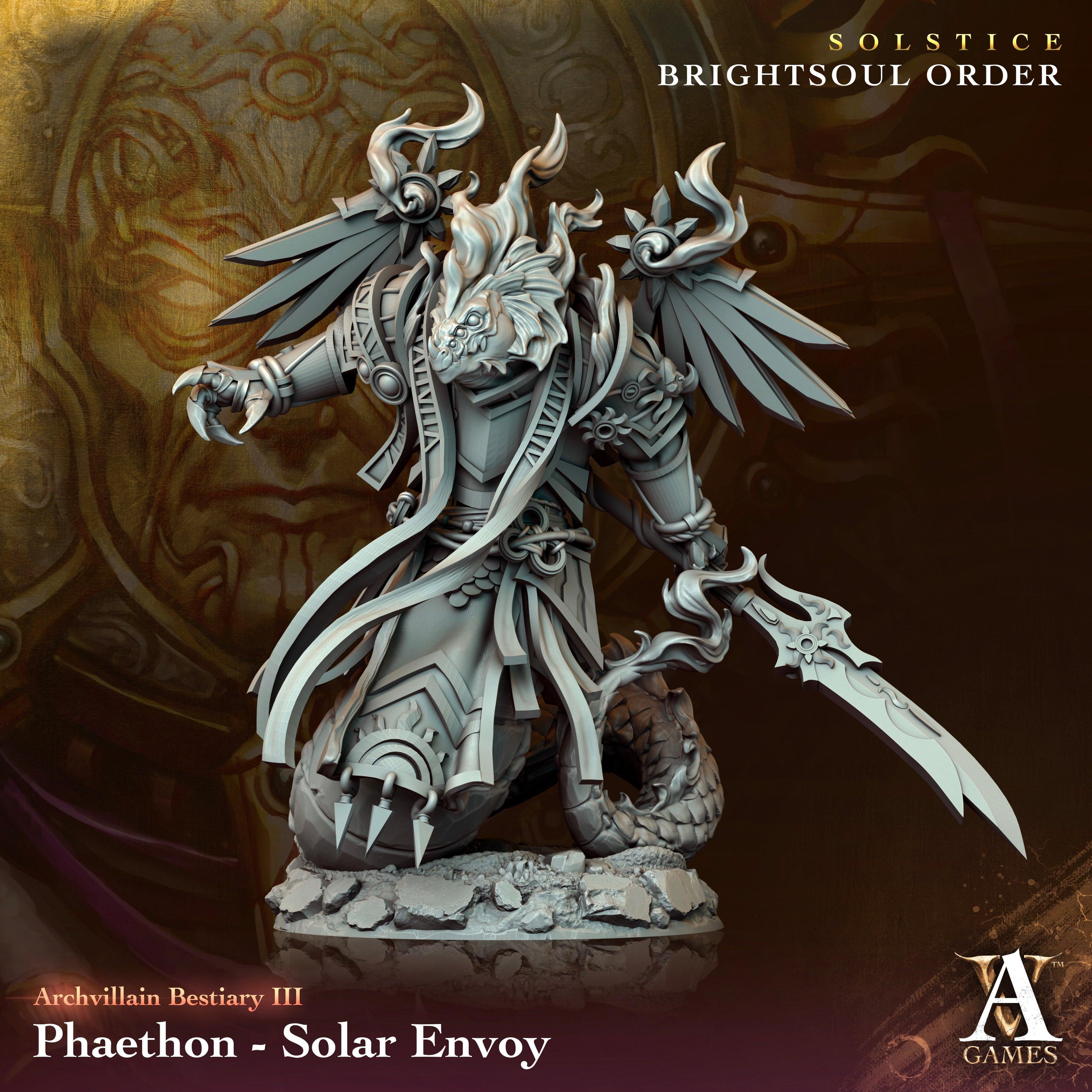 3D Printed Archvillain Games Phaethon - Solar Envoy Archvillain Bestiary Vol. III 28 32mm D&D