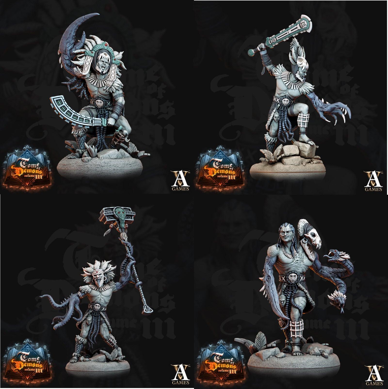 3D Printed Archvillain Games Qyintakla Corrupted Hunters Tome of Demons 28 32mm D&D