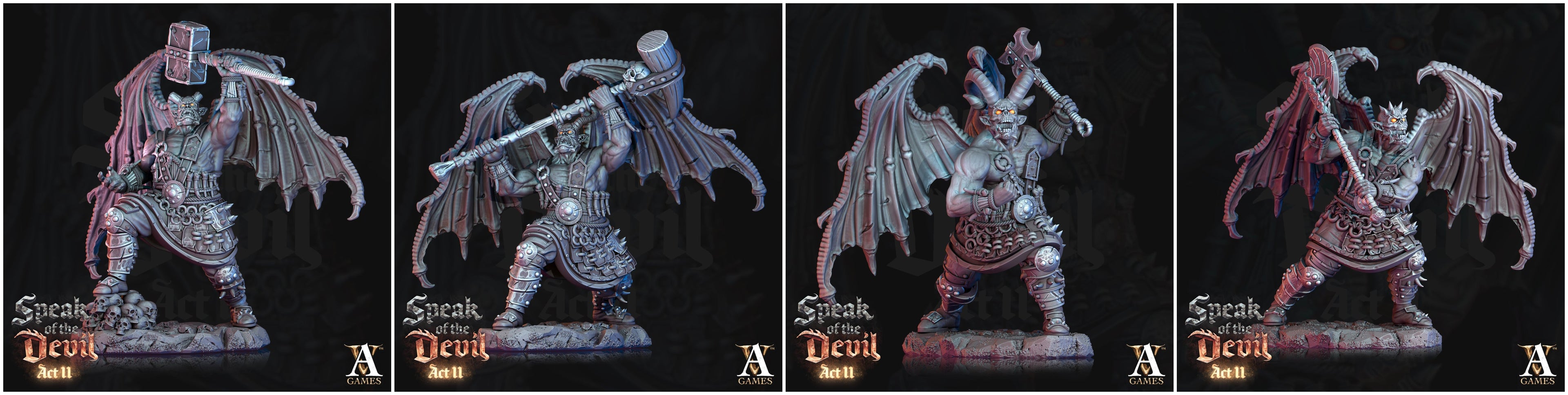 3D Printed Archvillain Games Rathenites Speak of the Devil Act II 28 32mm D&D
