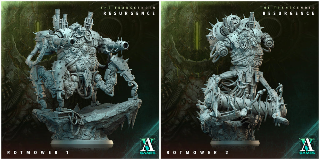 3D Printed Archvillain Games Rotmower The Transcended Resurgence 28 32mm D&D