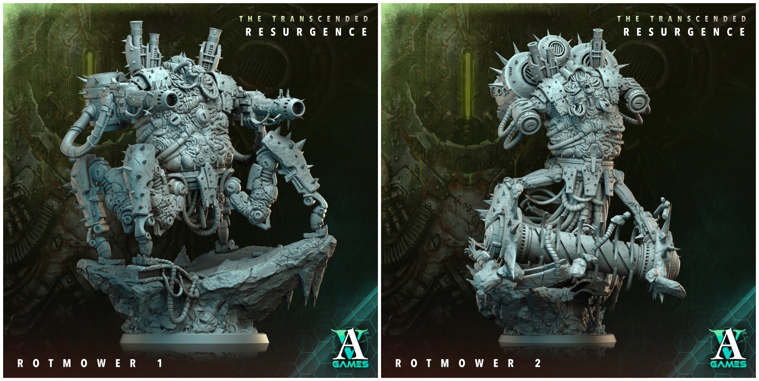 3D Printed Archvillain Games Rotmower The Transcended Resurgence 28 32mm D&D