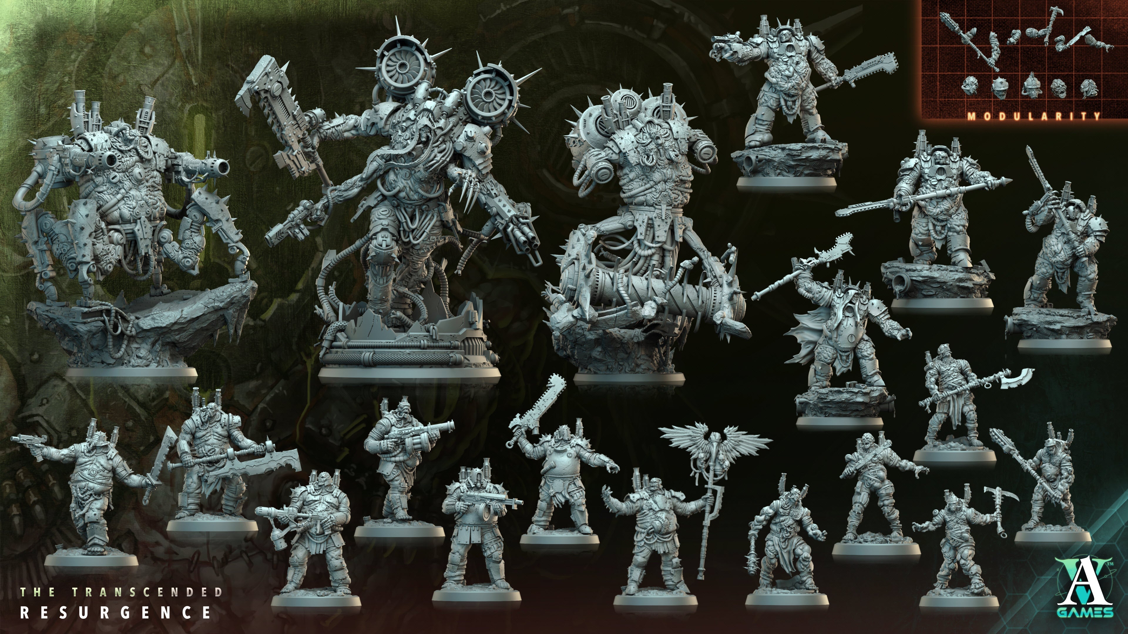 3D Printed Archvillain Games Rotmower The Transcended Resurgence 28 32mm D&D