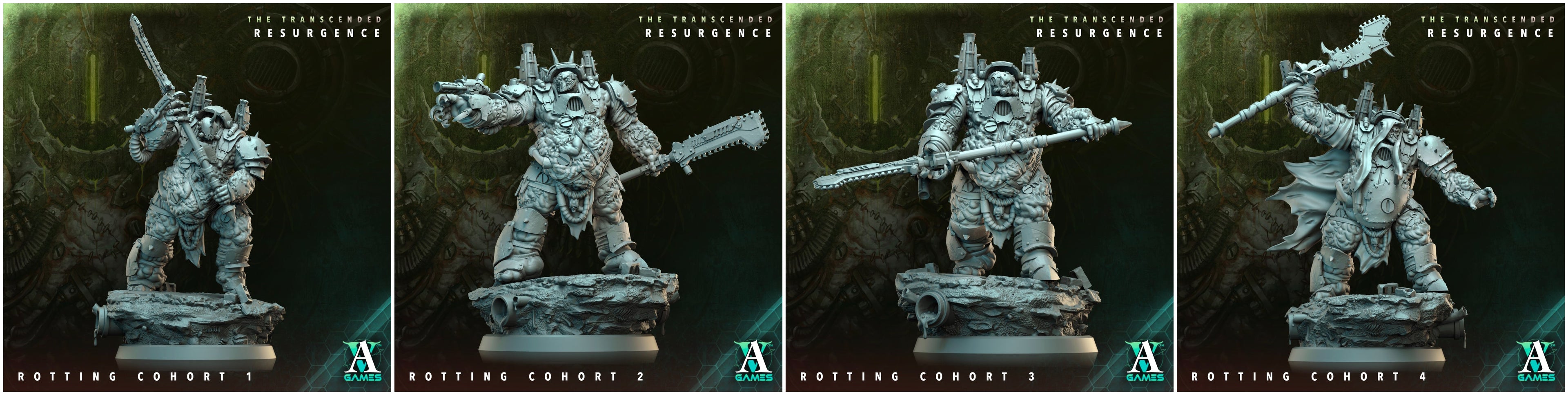 3D Printed Archvillain Games Rotting Cohort The Transcended Resurgence 28 32mm D&D