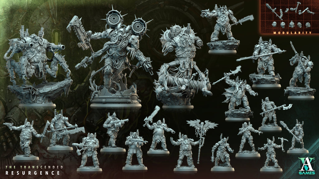 3D Printed Archvillain Games Rotting Legionnaire The Transcended Resurgence 28 32mm D&D