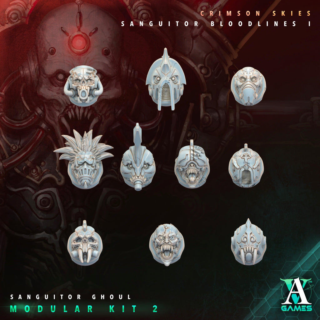 3D Printed Archvillain Games Sanguitor Ghouls Crimson Skies - Sanguitor Bloodlines Bloodright - Anathema 28 32mm D&D