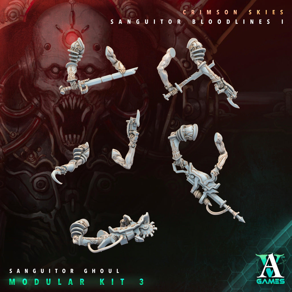 3D Printed Archvillain Games Sanguitor Ghouls Crimson Skies - Sanguitor Bloodlines Bloodright - Anathema 28 32mm D&D