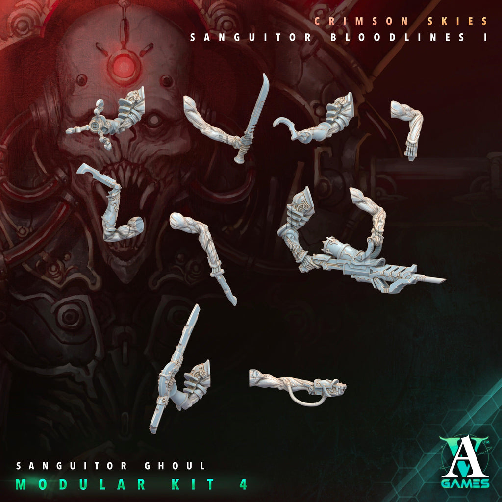 3D Printed Archvillain Games Sanguitor Ghouls Crimson Skies - Sanguitor Bloodlines Bloodright - Anathema 28 32mm D&D