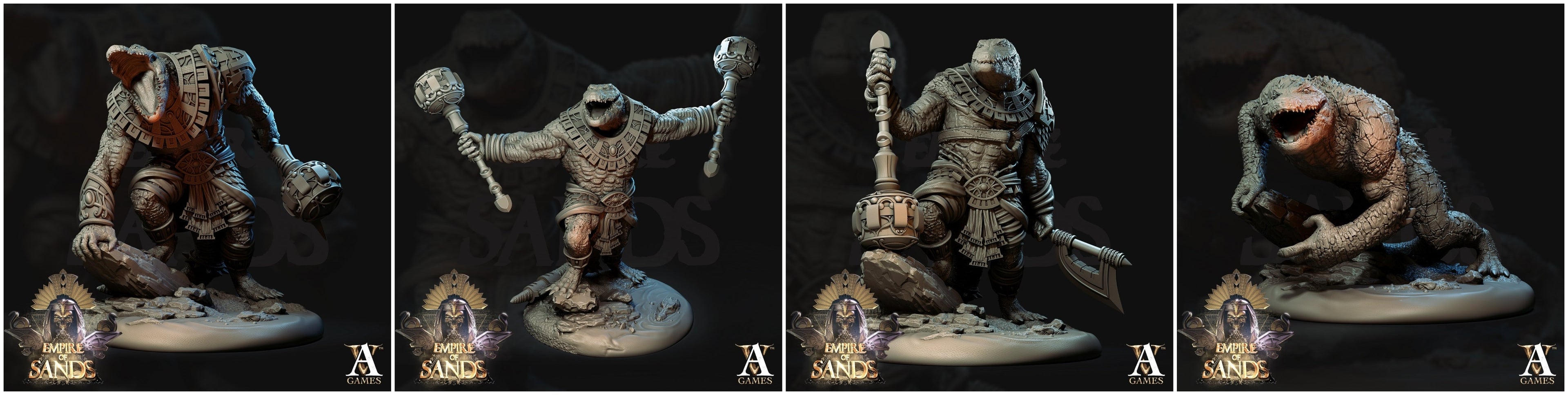 3D Printed Archvillain Games Sobesksen The Empire of Sands 28 32mm D&D