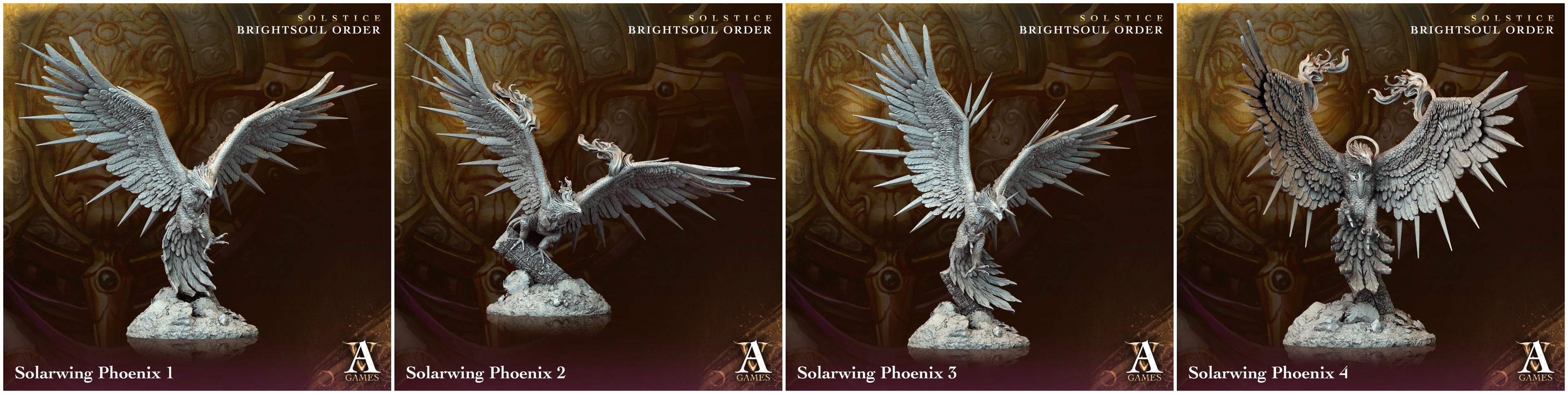 3D Printed Archvillain Games Solarwing Phoenix Solstice Ray of Sol Myr 28 32mm D&D