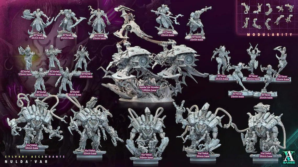 3D Printed Archvillain Games Sylvari Ascendants - Nulda Var El Tarak 28 32mm D&D