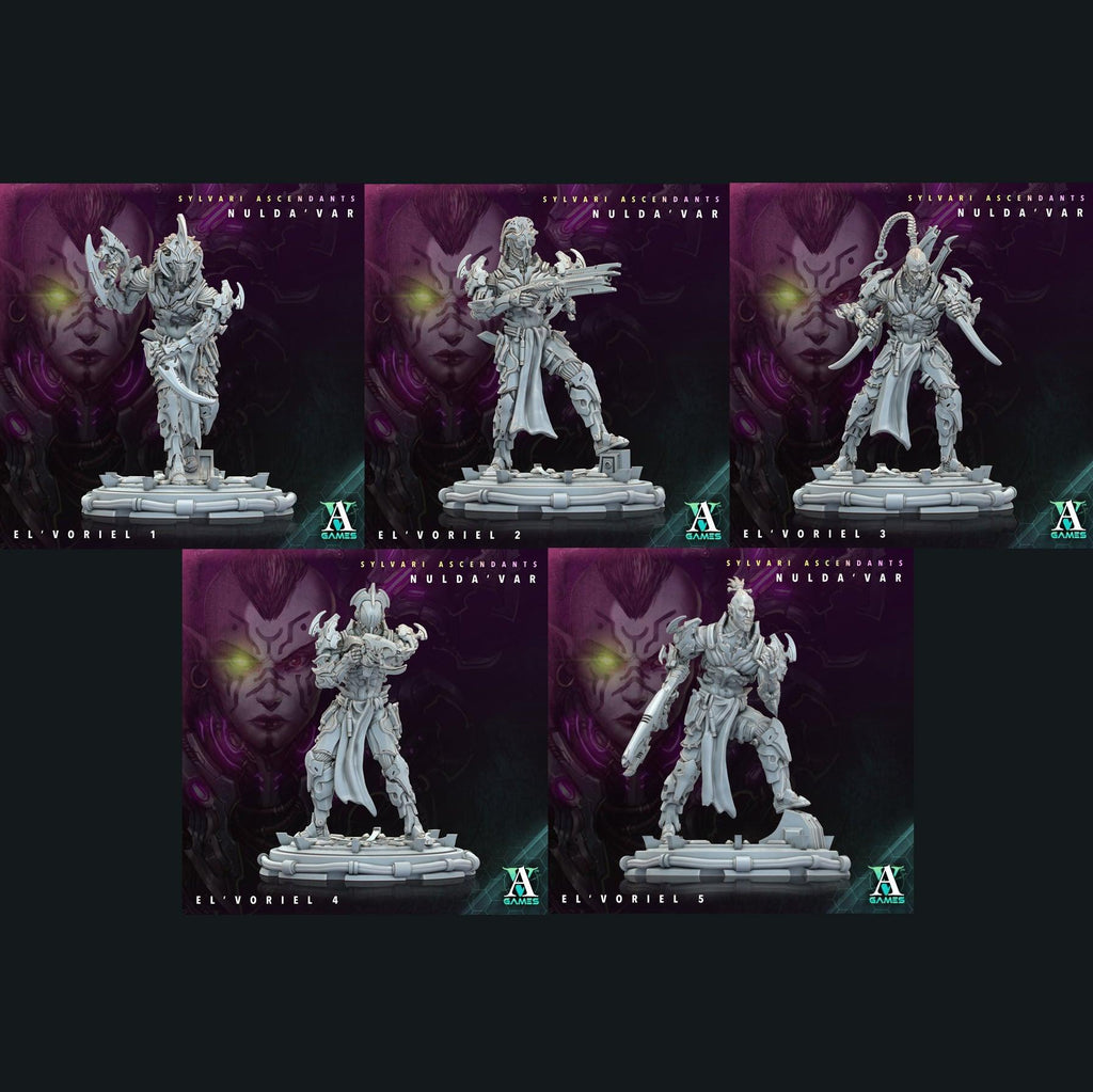 3D Printed Archvillain Games Sylvari Ascendants - Nulda Var El Voriel 28 32mm D&D