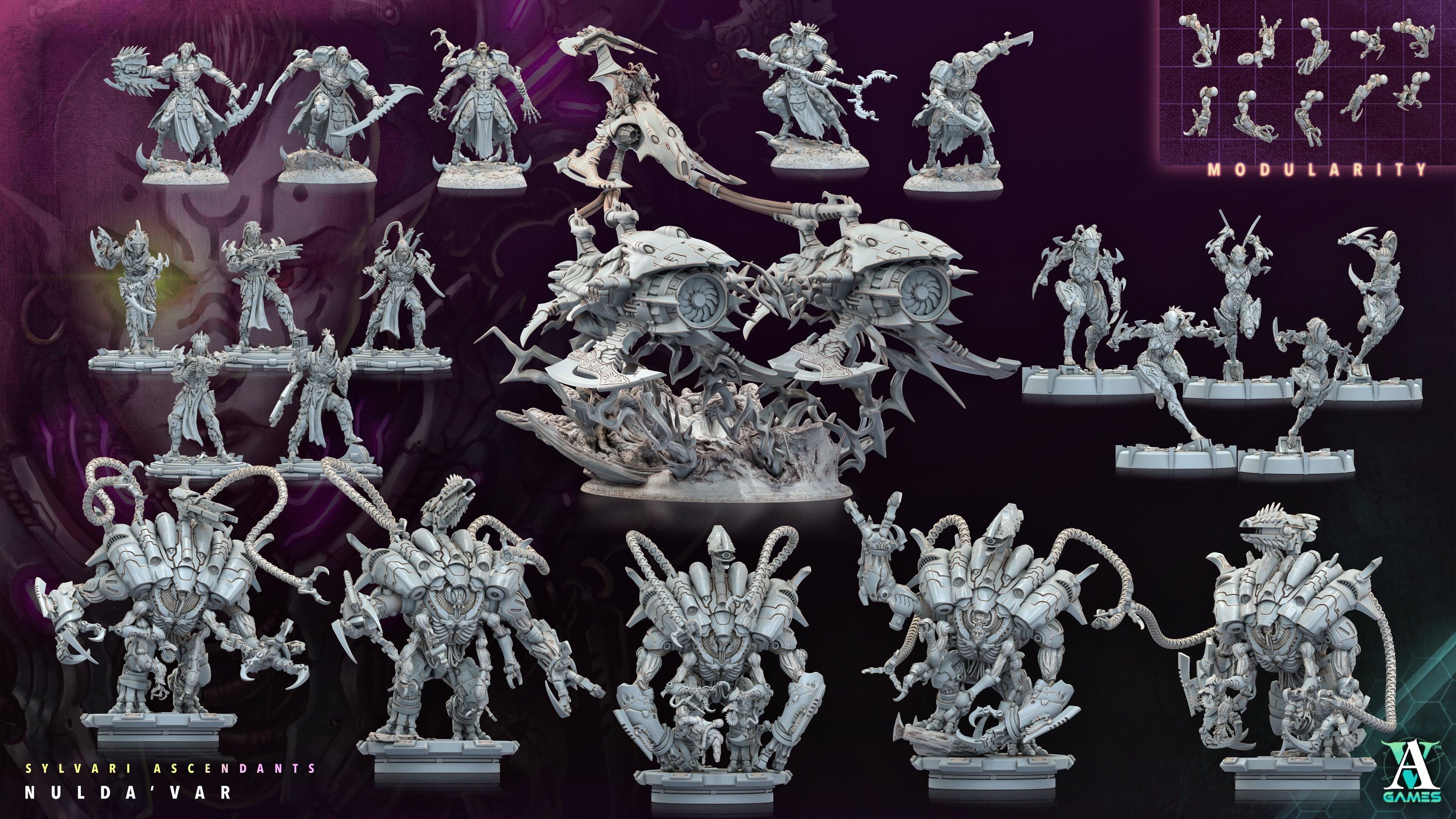 3D Printed Archvillain Games Sylvari Ascendants - Nulda Var El Yavar 28 32mm D&D