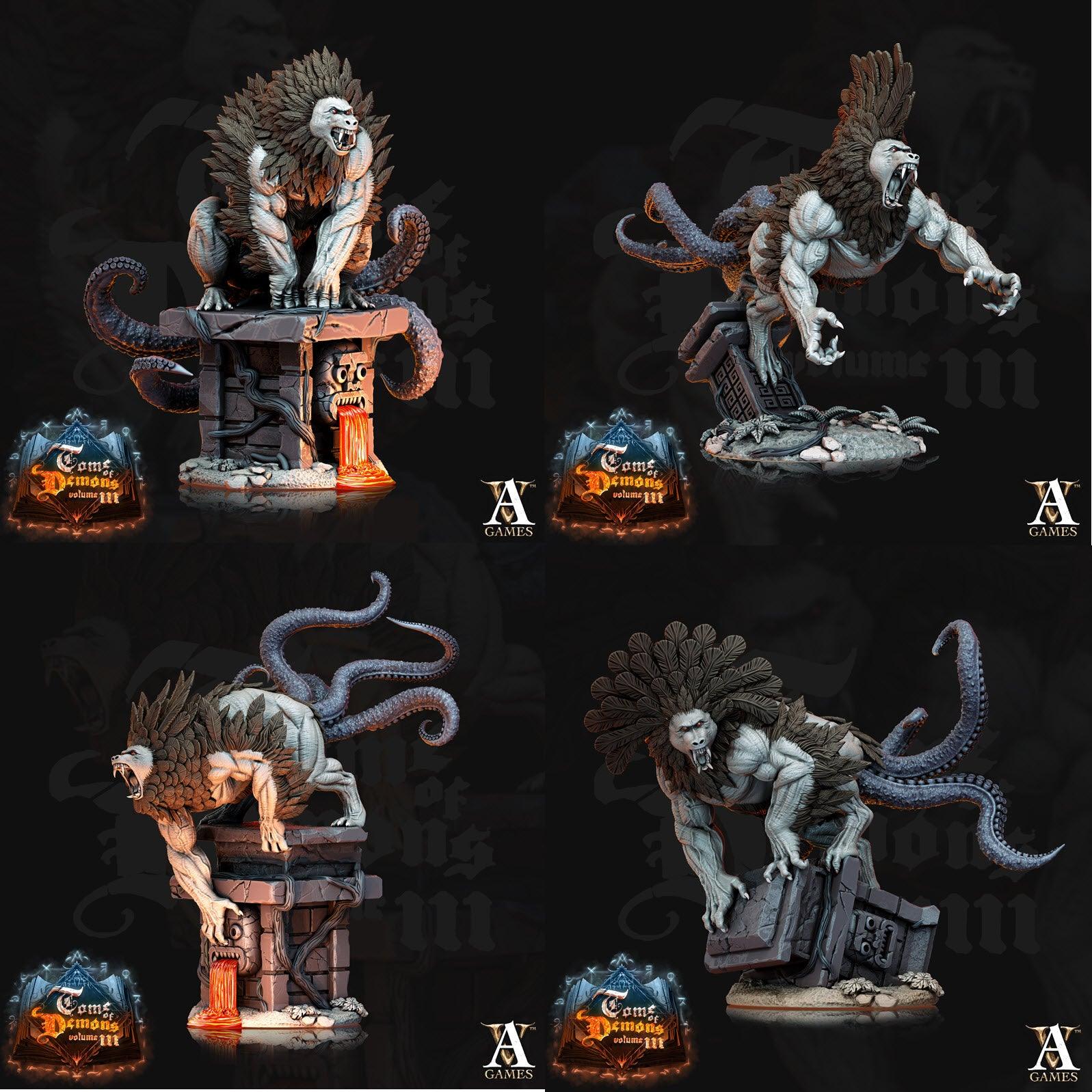 3D Printed Archvillain Games Teraton Shumba Tome of Demons 28 32mm D&D