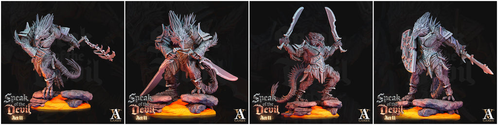 3D Printed Archvillain Games Terebrian Devil Speak of the Devil Act II 28 32mm D&D