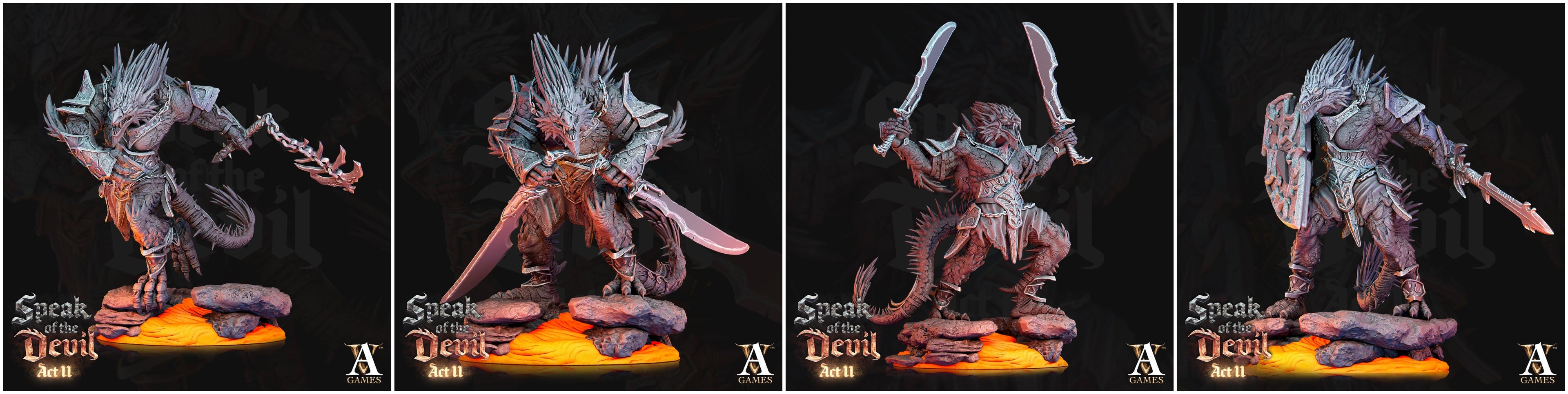 3D Printed Archvillain Games Terebrian Devil Speak of the Devil Act II 28 32mm D&D