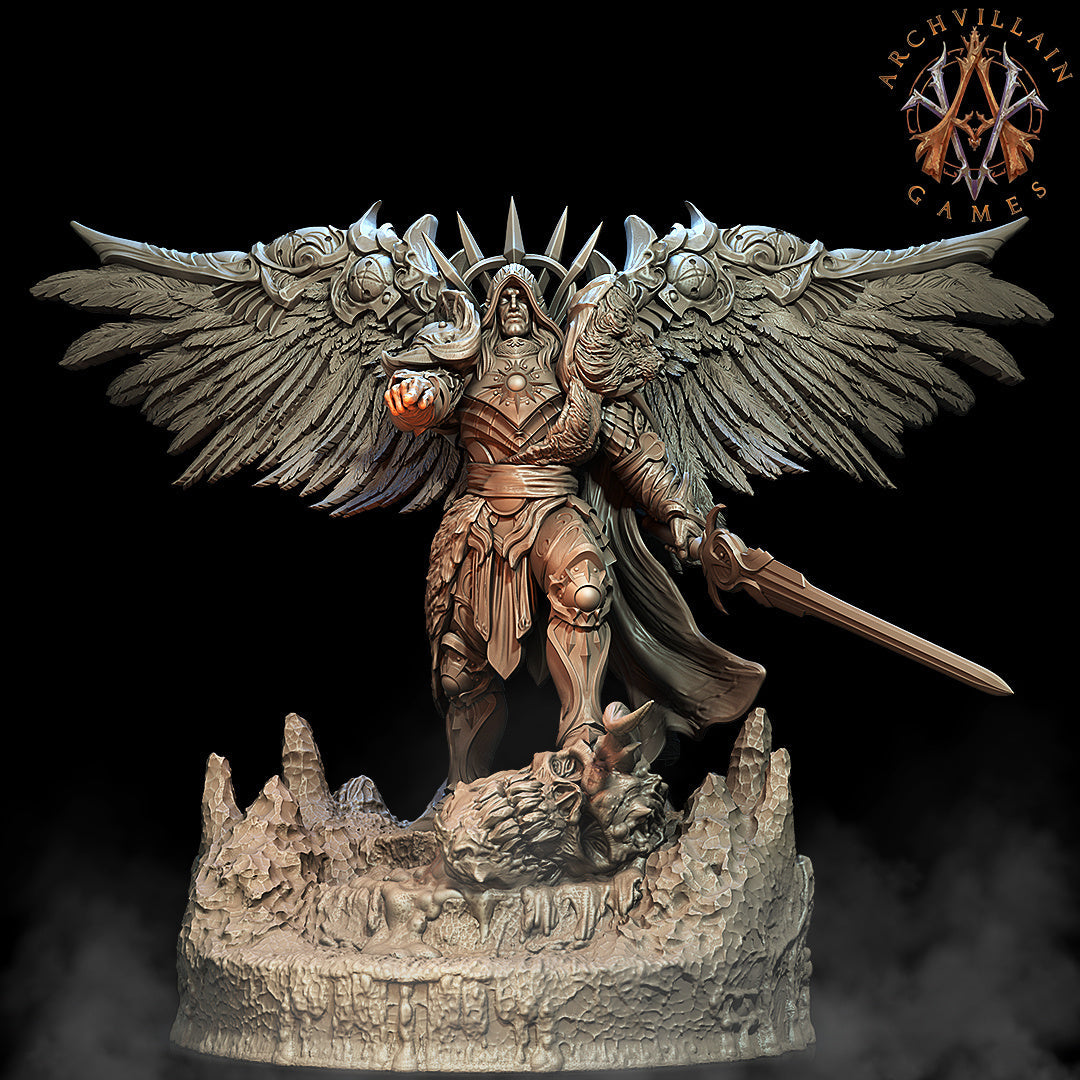 3D Printed Archvillain Games The Astral Court Omniel the Righteous 28 32mm D&D