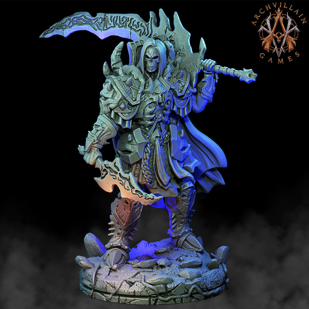 3D Printed Archvillain Games The Deathknight Order Wulgreth the Undead General 28 32mm D&D