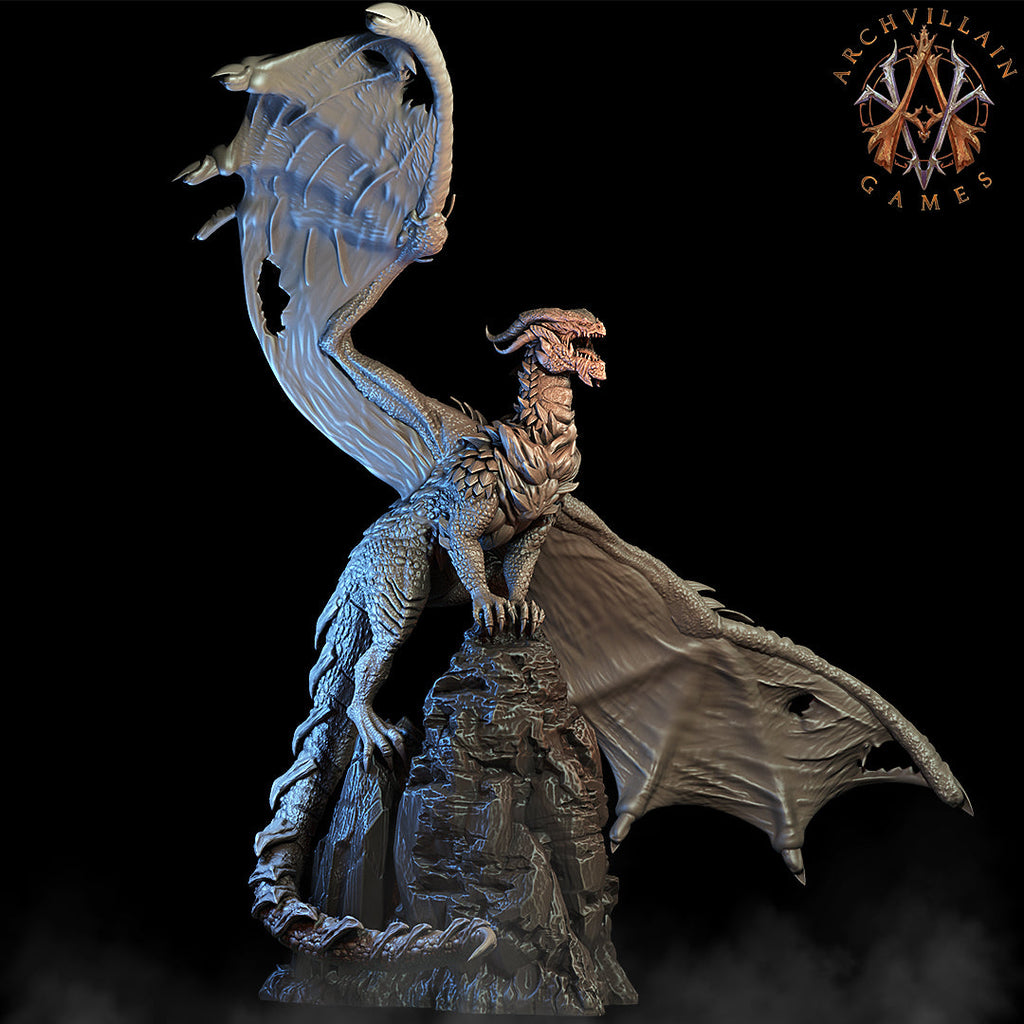 3D Printed Archvillain Games The Scarlet Dragon Queen Magma Lords 28 32mm D&D