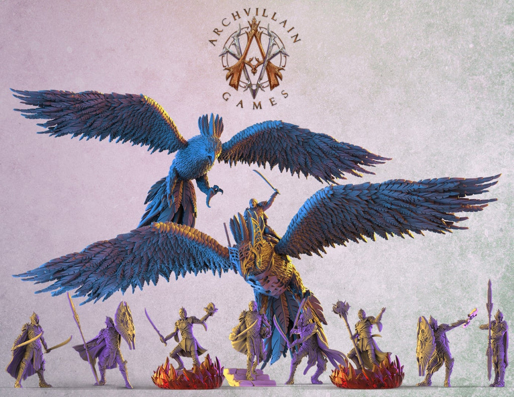 3D Printed Archvillain Games The Sun Elves of Sol Sylvaine - Bloodliege 28mm 32mm D&D