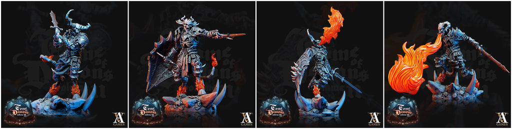 3D Printed Archvillain Games Tome of Demons Vol. II - Demonskulls 28mm 32mm D&D