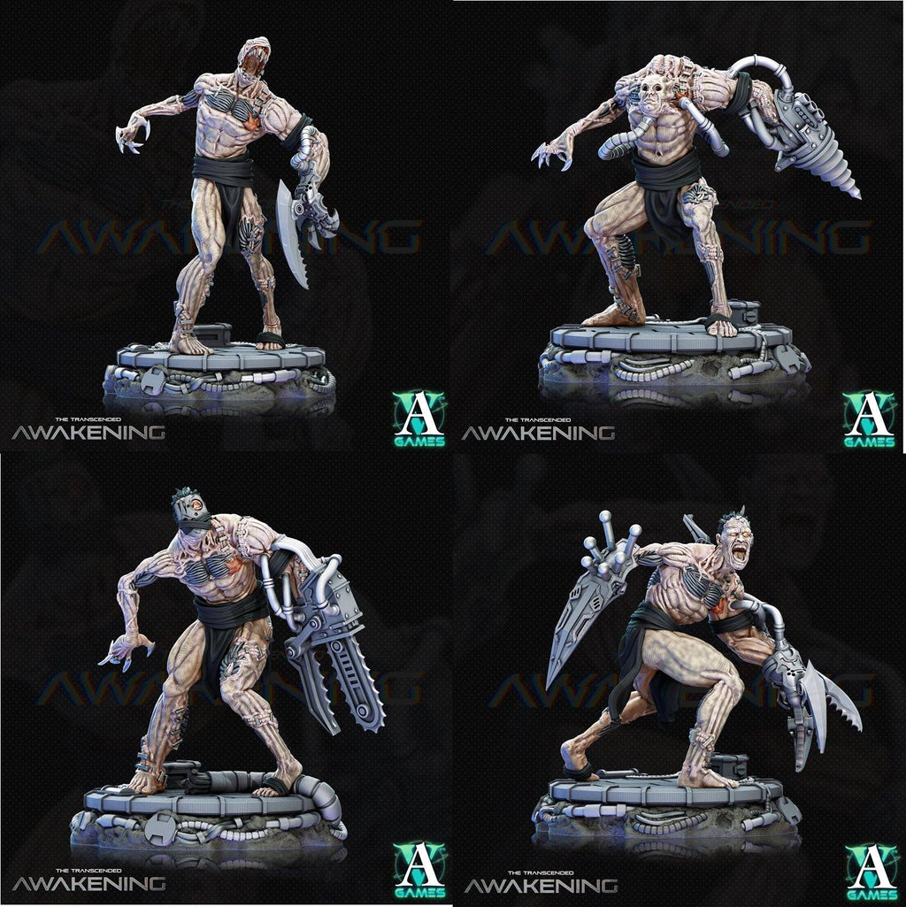 3D Printed Archvillain Games Trancended Leftovers - The Transcended 28 32mm D&D