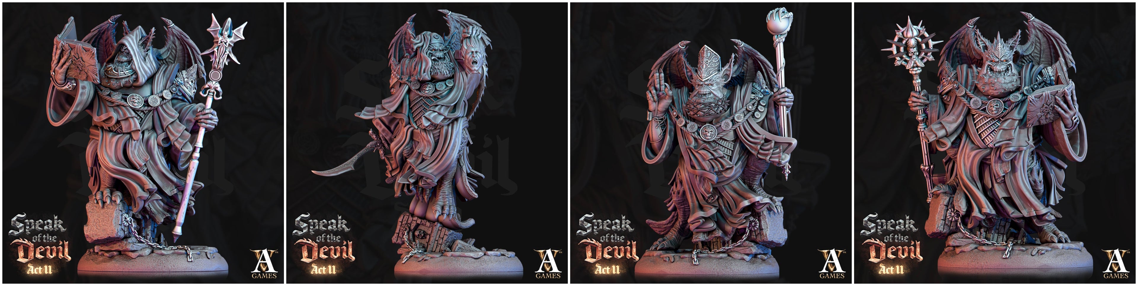 3D Printed Archvillain Games Varicite Devil Speak of the Devil Act II 28 32mm D&D