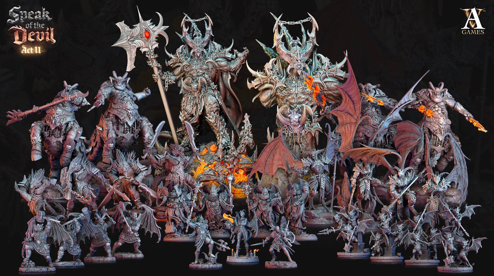 3D Printed Archvillain Games Varicite Devil Speak of the Devil Act II 28 32mm D&D
