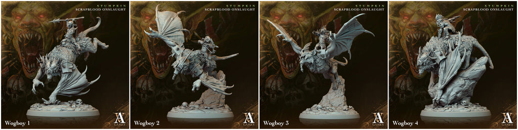 3D Printed Archvillain Games Wogboys Stumpkin Scrapblood Onslaught 28 32mm D&D