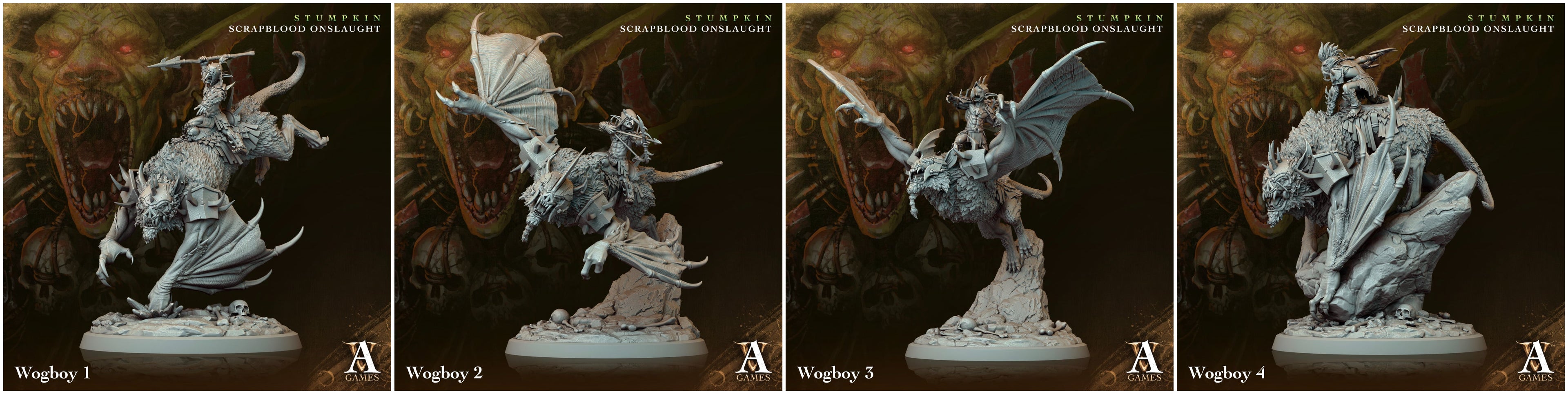 3D Printed Archvillain Games Wogboys Stumpkin Scrapblood Onslaught 28 32mm D&D