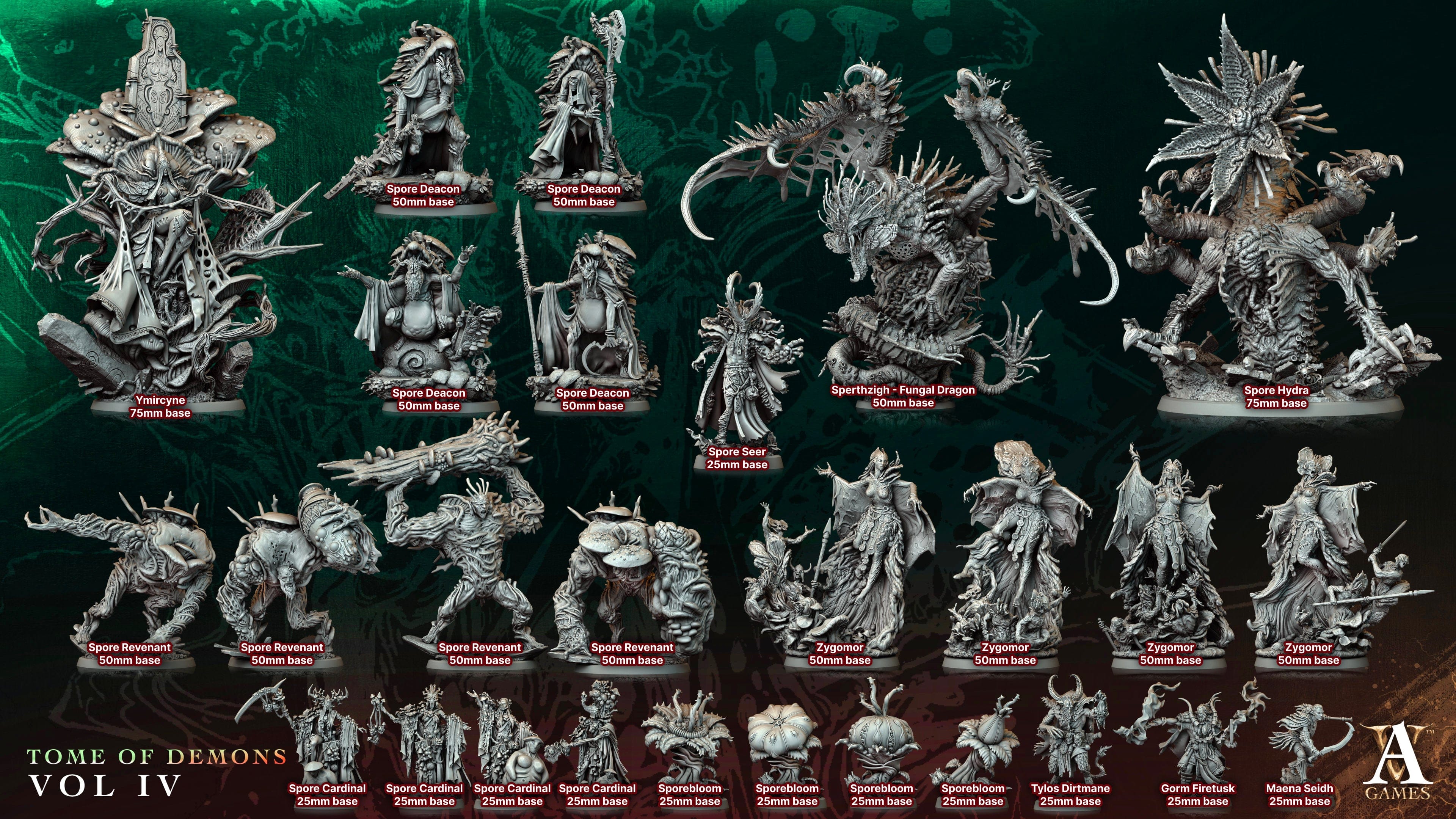 3D Printed Archvillain Games Zygomor Tome of Demons Vol IV 28 32mm D&D