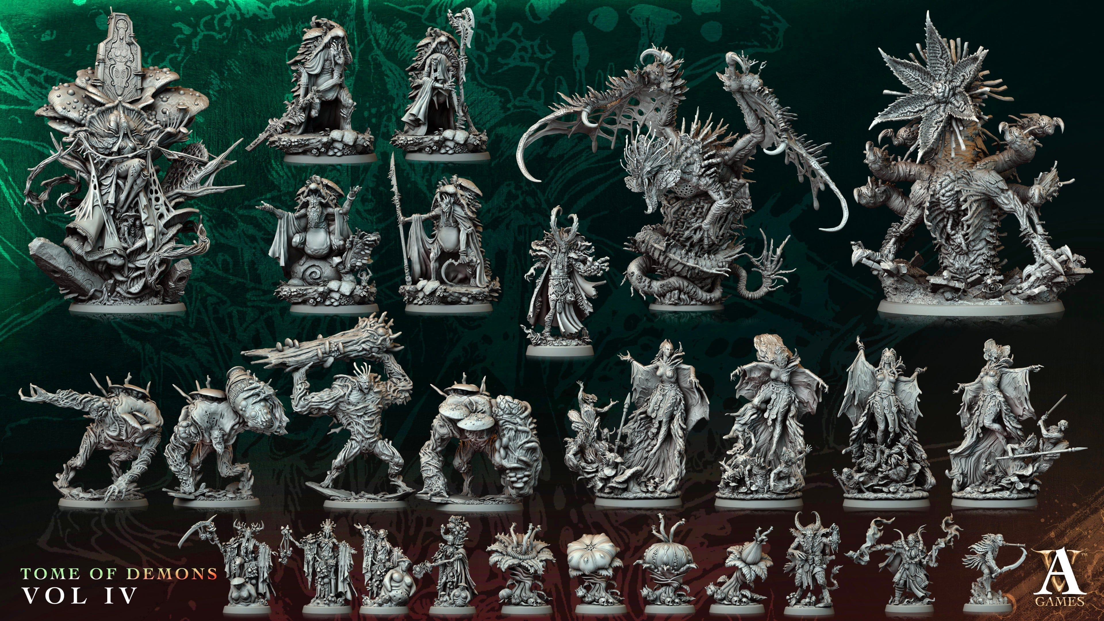 3D Printed Archvillain Games Spore Cardinal Tome of Demons Vol IV 28 32mm D&D