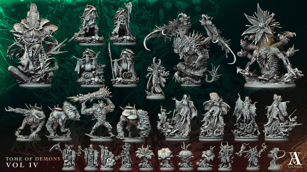3D Printed Archvillain Games Ymircyne Tome of Demons Vol IV 28 32mm D&D