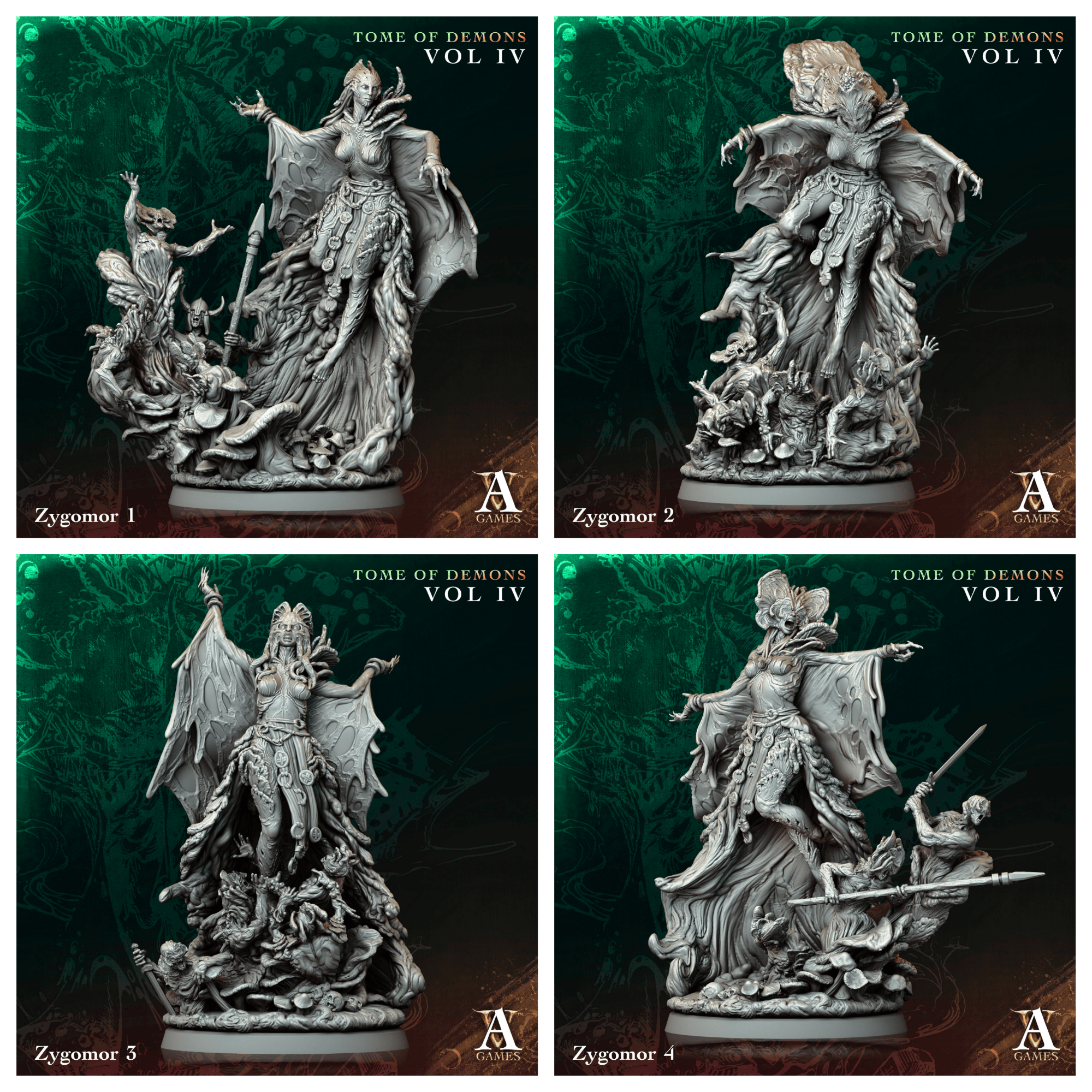 3D Printed Archvillain Games Zygomor Tome of Demons Vol IV 28 32mm D&D