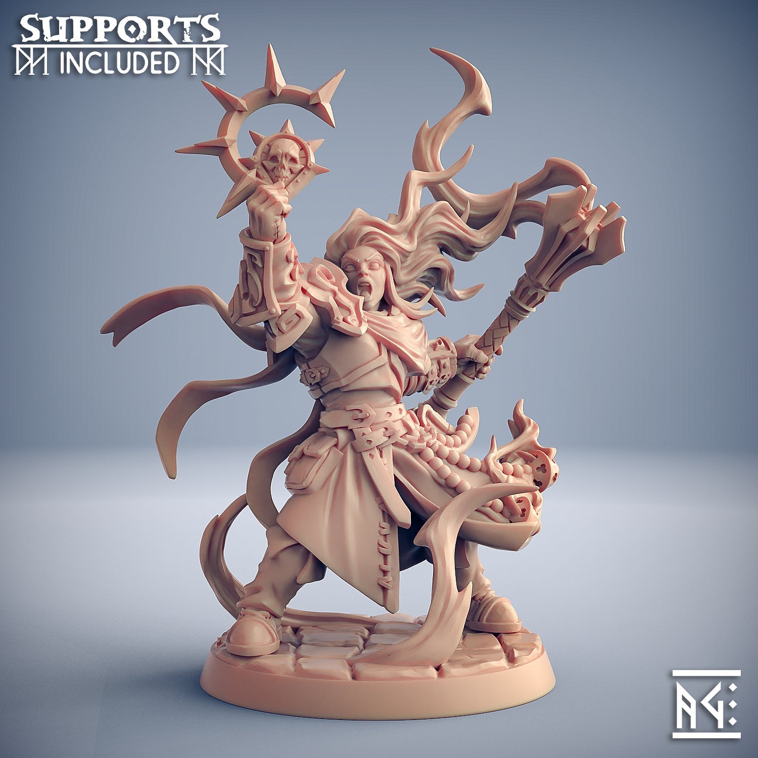 3D Printed Artisan Guild Agata Pillar of Faith The Requien Brotherhood 28mm 32mm