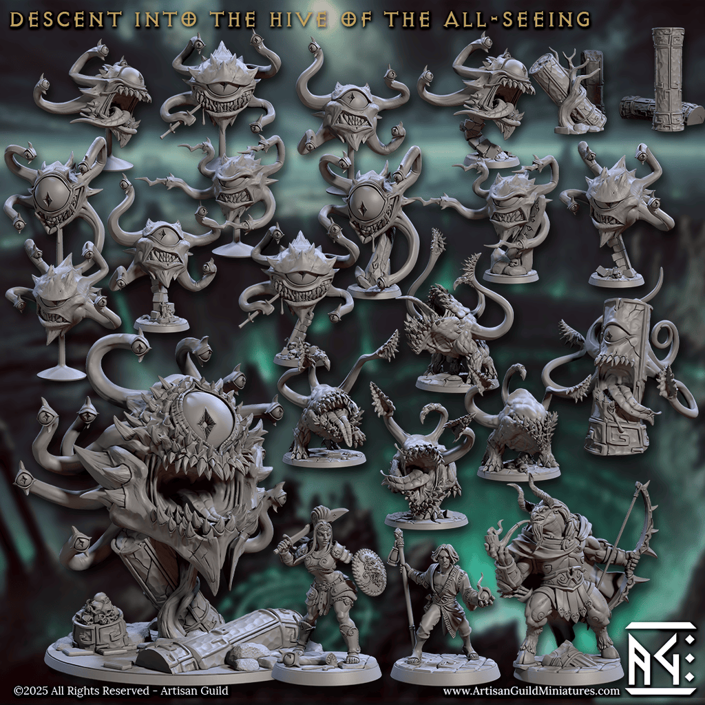 3D Printed Artisan Guild Arkos Minoc Bounty Hunter Descent into the Hive of the All Seeing 28mm 32mm (Copy)