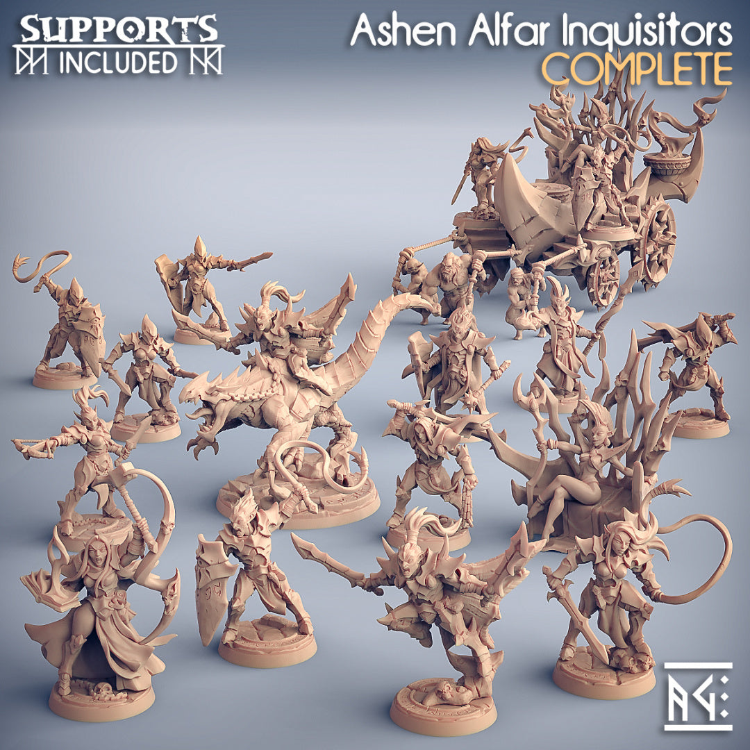 3D Printed Artisan Guild Ashen Alfar Inquisitor Weapon Racks Ashen Alfar Inquisitors 28mm 32mm