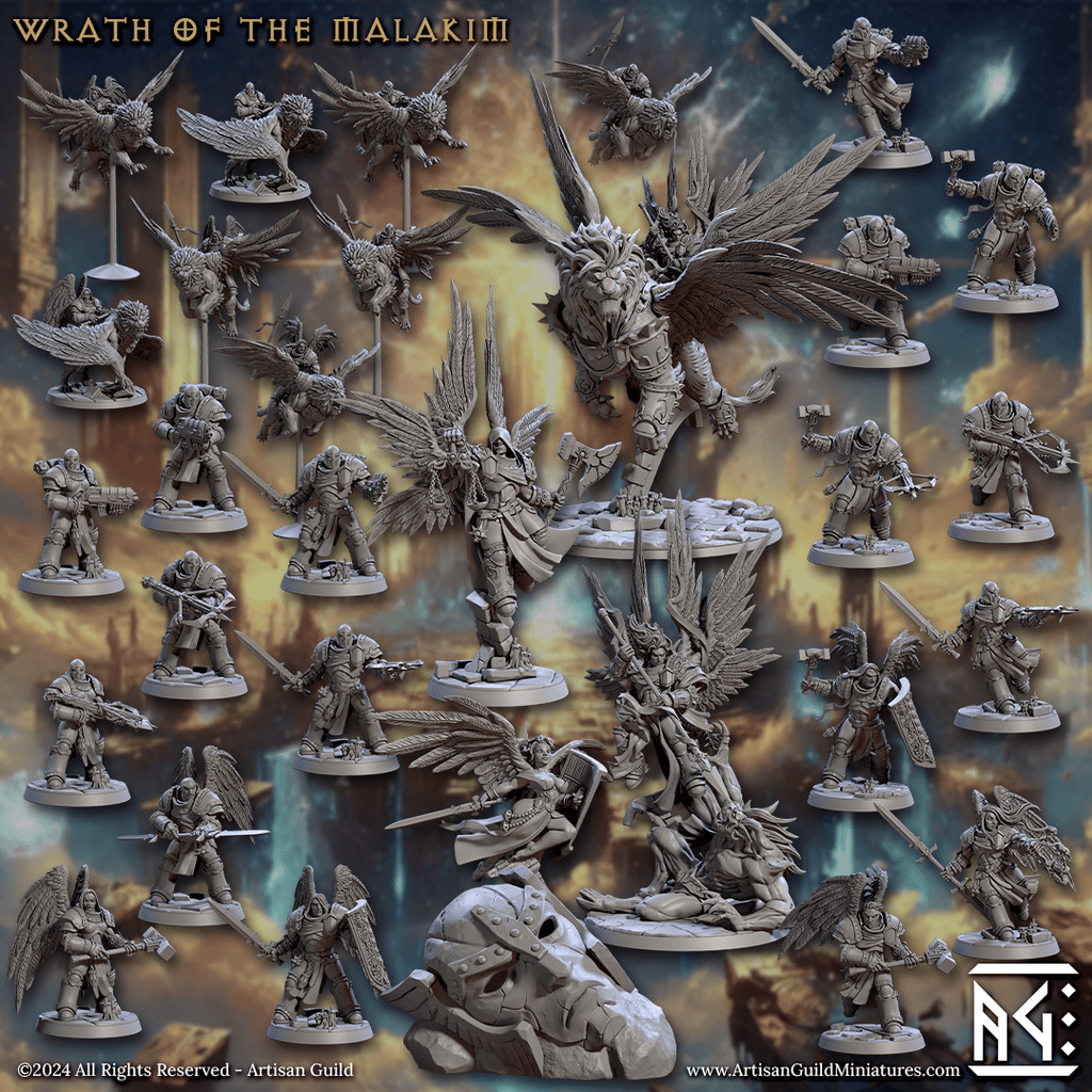 3D Printed Artisan Guild Malakim Vindicators Wrath of the Malakim Set 28mm 32mm