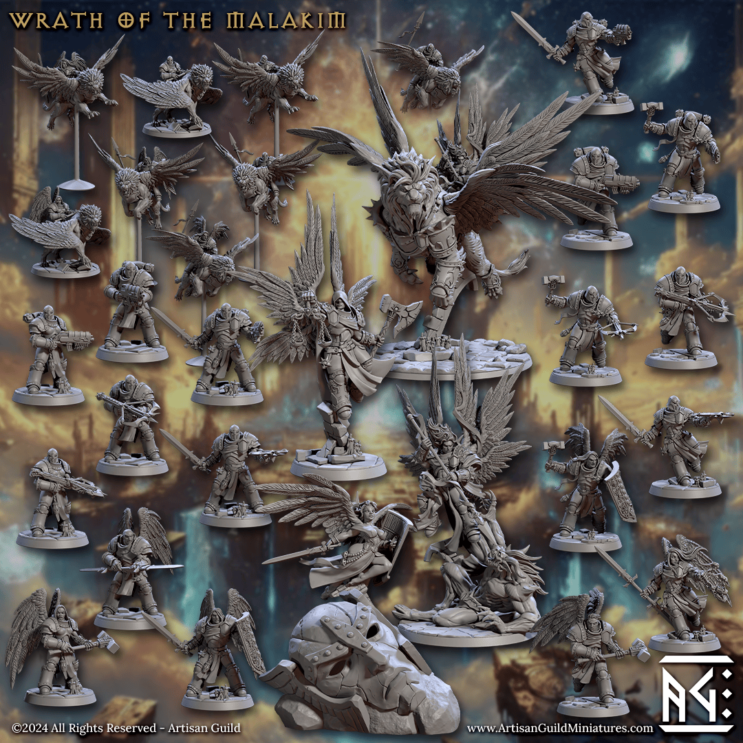 3D Printed Artisan Guild Malakim Vindicators Wrath of the Malakim Set 28mm 32mm
