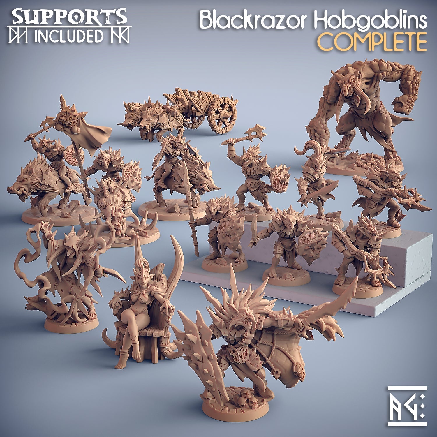 3D Printed Artisan Guild Modular Blackrazor Hobgoblins Blackrazor Hobgoblins 28mm 32mm