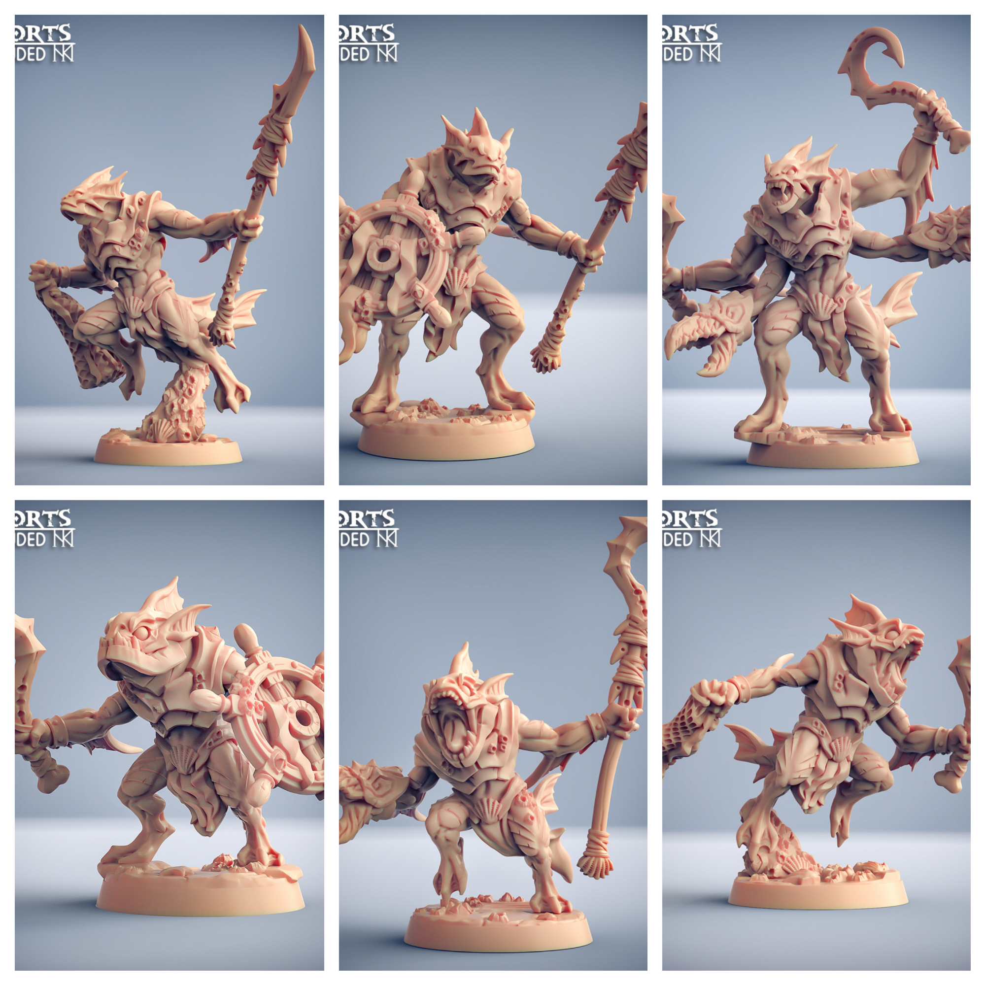 3D Printed Artisan Guild Death-Tide Jurakins Set Death-Tide Jurakin 28mm 32mm