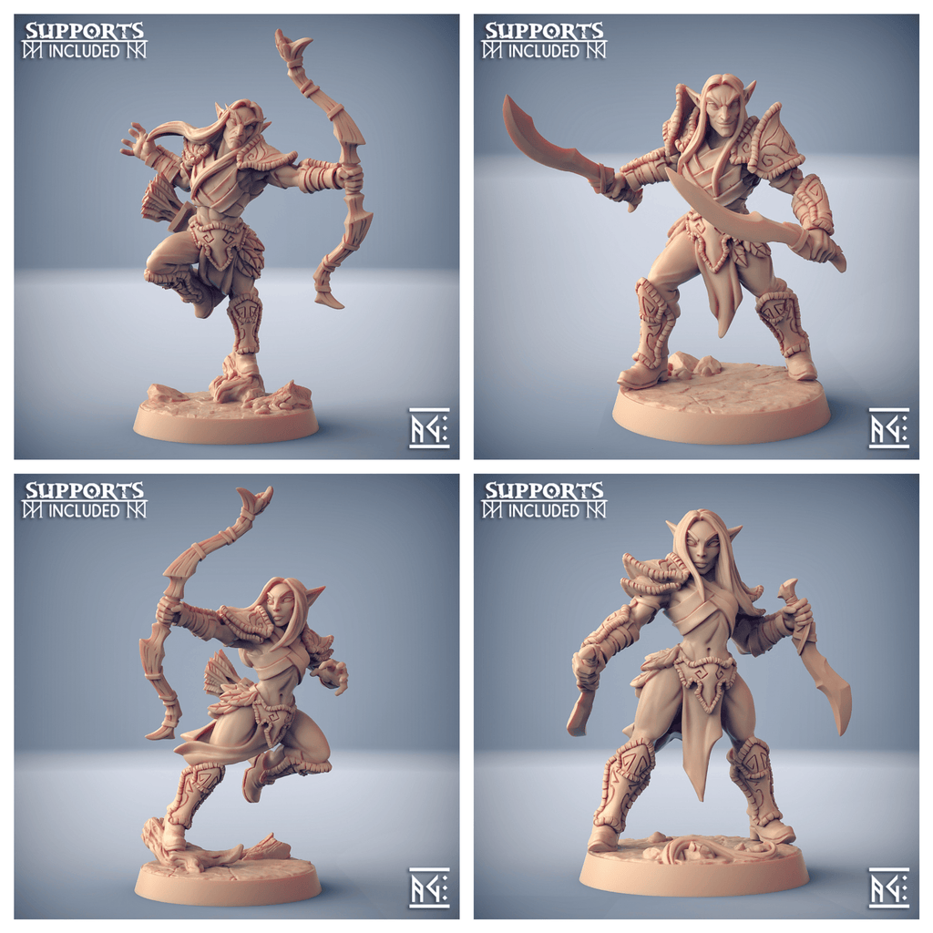 3D Printed Artisan Guild Deepwood Alfar Deepwood Alfar Set 28mm 32mm