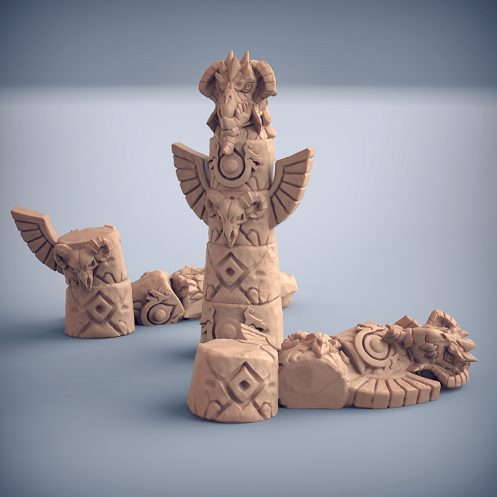 3D Printed Artisan Guild Dragonpeak Totems Dragonpeak Barbarians 28mm 32mm