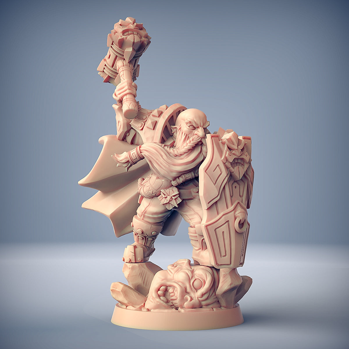 3D Printed Artisan Guild Dwarf Champion Alvar Giantslayer Dwarven Defenders Set 28mm 32mm