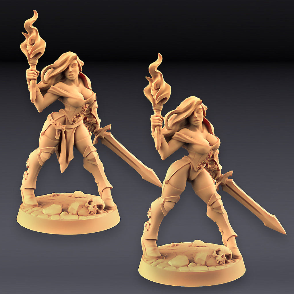 3D Printed Artisan Guild Elena - Fighters Beauty Fighters Guild Set 28mm 32mm