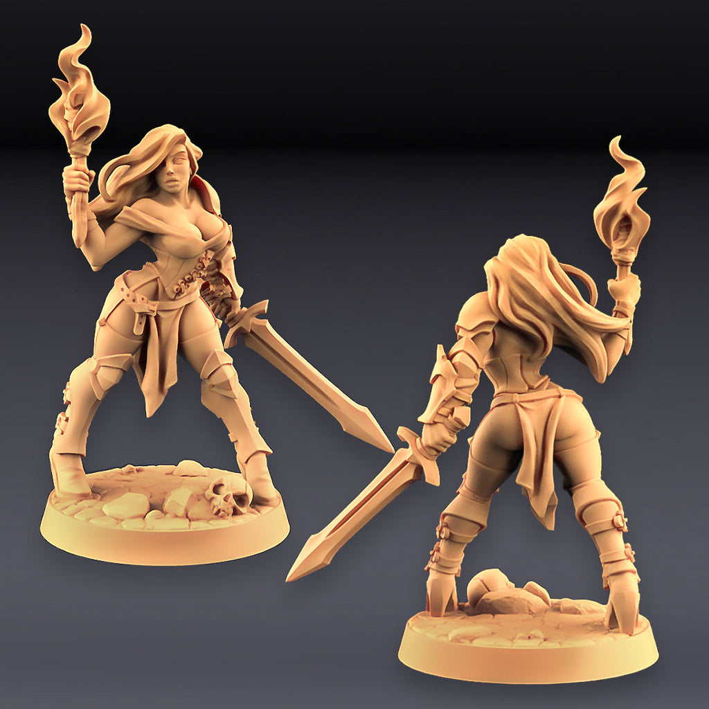 3D Printed Artisan Guild Elena - Fighters Beauty Fighters Guild Set 28mm 32mm