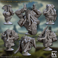 3D Printed Artisan Guild Elephorim Ivory Sentinel Bust Set 28mm 32mm