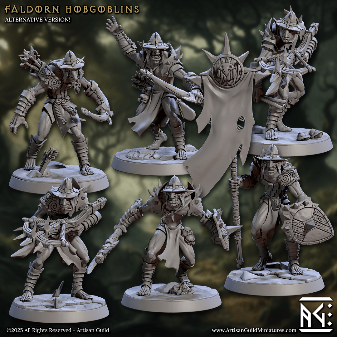 3D Printed Artisan Guild Faldorn Hobgoblins Set Faldorn Hobgoblin Set 28mm 32mm