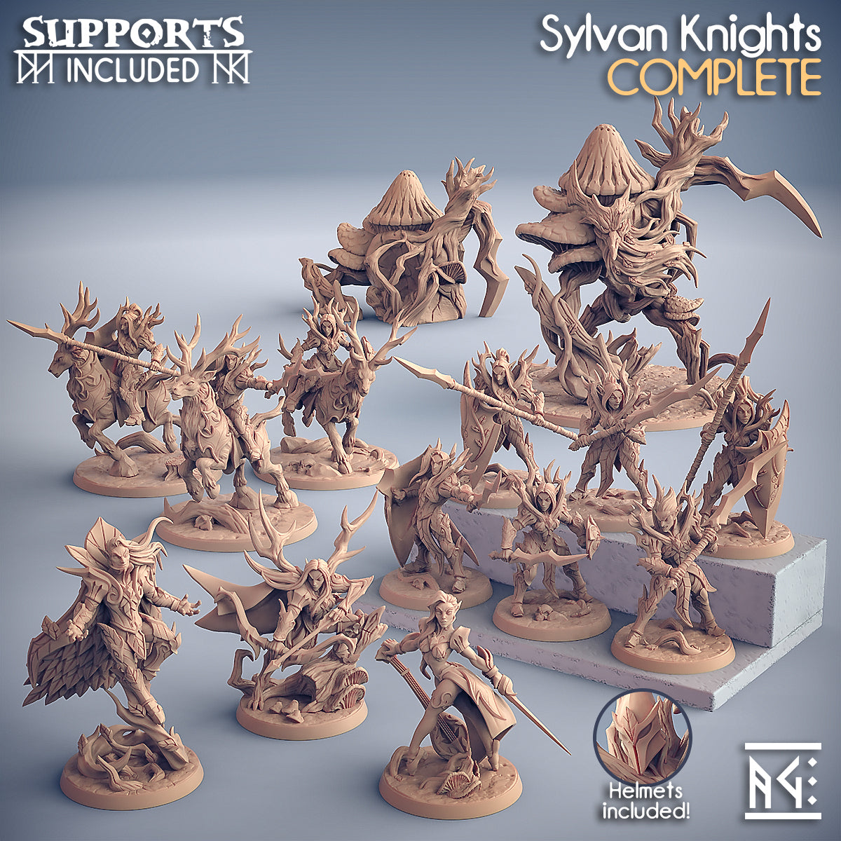3D Printed Artisan Guild Ancient Forest Primordial Sylvan Knights 28mm 32mm