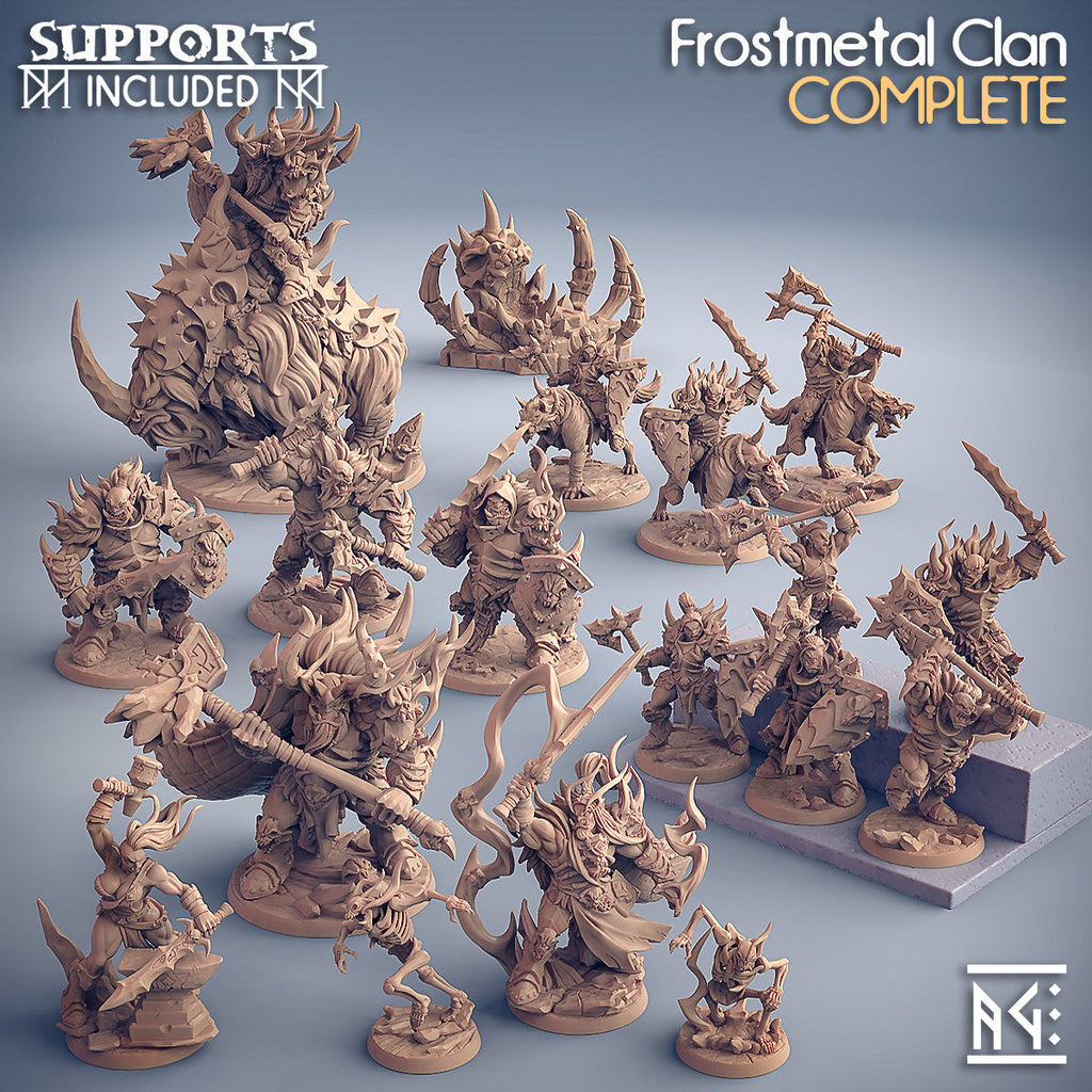 3D Printed Artisan Guild Armored Frosthorn Frostmetal Clan 28mm 32mm