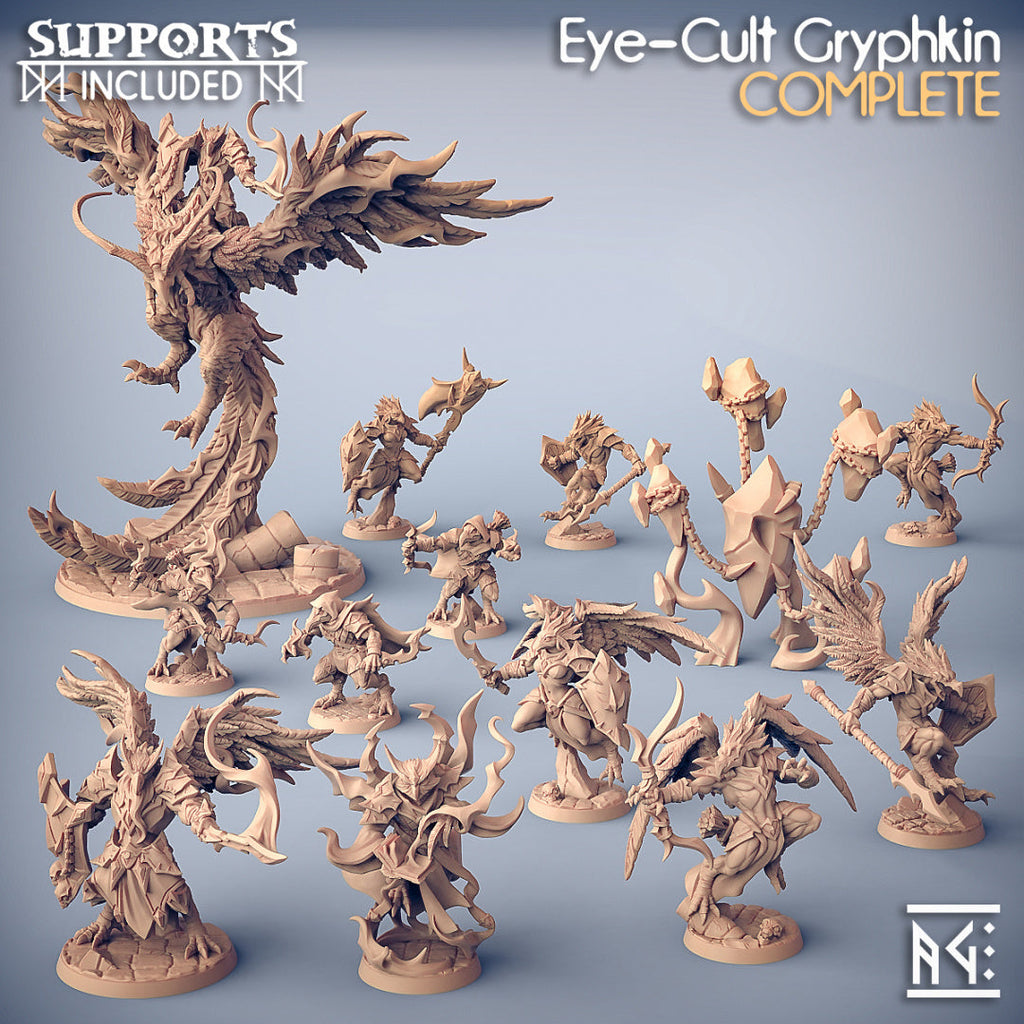 3D Printed Artisan Guild Phoenix Eye Cult Gryphkin 28mm 32mm
